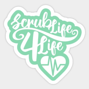 Scrub Life 4 Life Heart Monitor Sticker